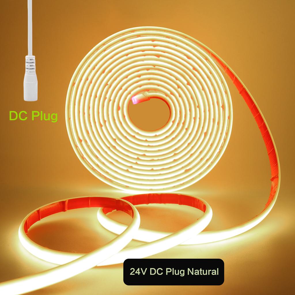IP68 Su Geçirmez COB LED Neon Şerit 12V 24V 320 LED/M Esnek Kendinden Yapışkanlı Işık Havuz Bahçe Ev Dekorasyonu için 3000K 4500K 6000K