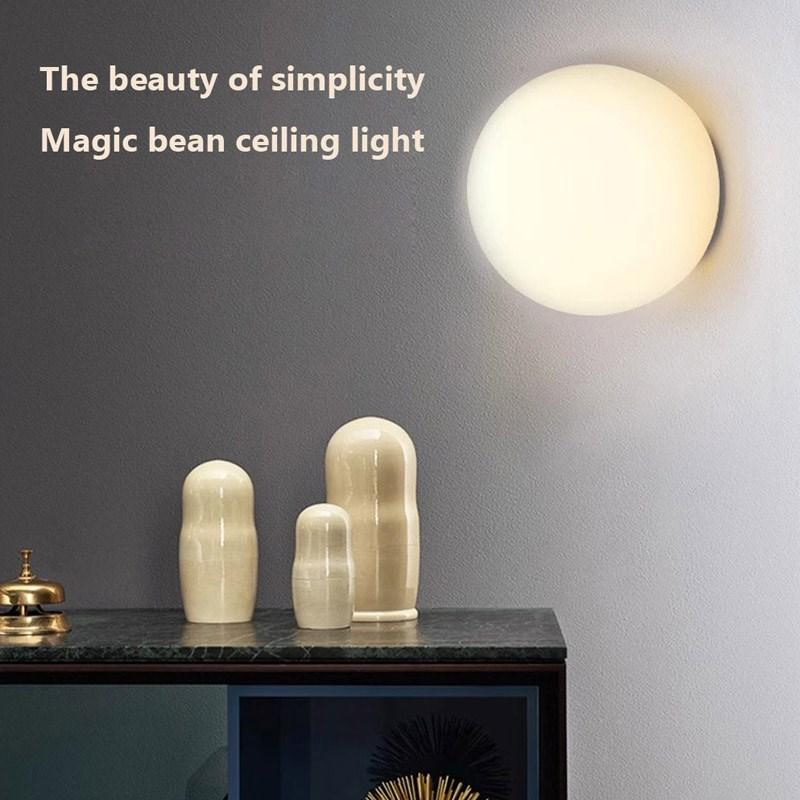 Modern LED ceiling light Glass White Ball wall lamp Minimalist bathroom Balcony Bedroom Entrance Light fixture Indoor lighting