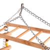Beaded Bell Swing Double Climbing Ladder Stand Parrot Birds Toy Hanging Decor