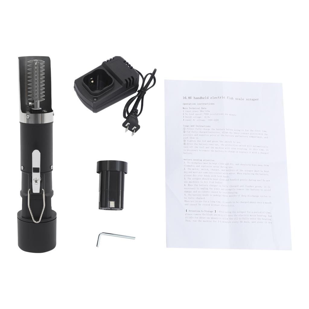 Profesjonalna elektryczna skrobaczka do ryb, 7000 obr./min 8000 mAh IPX7 Wodoodporna, Stal nierdzewna, do kuchni, restauracji, użytku domowego