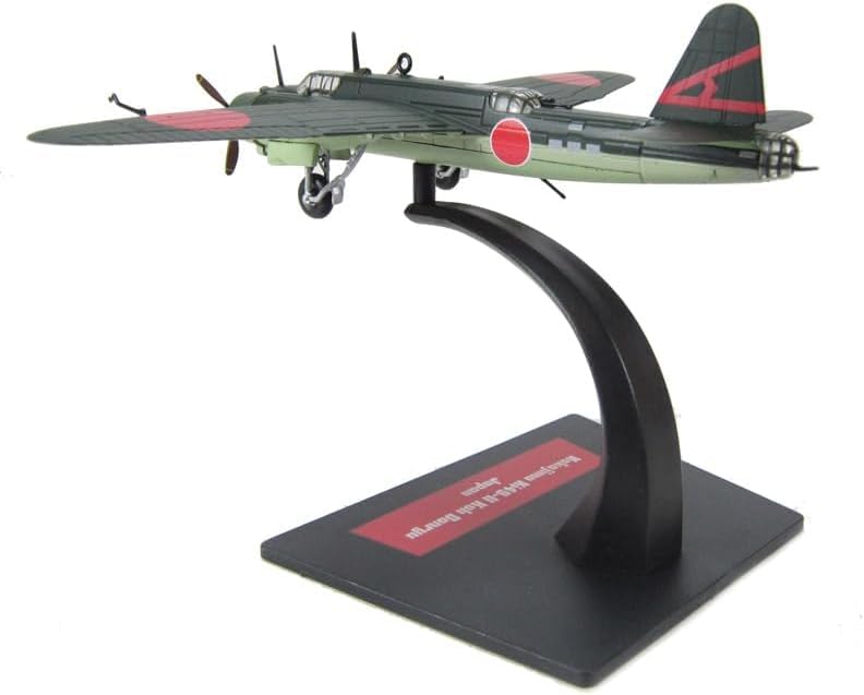 Imperial Japanese Army Heavy Bomber Model Donryu Type Nakajima Ki-49 (Ki-49-II A) Toy, 1/144 Scale, Aircraft, Pre-painted [Used]