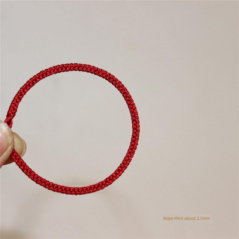 

Винно-красный год рождения ремешок для переноски минималистичный красный веревочный браслет ручной работы законченная счастливая веревка пара мужчины и женщины бусины нанизывание 13cm Wine red eight-part safe net hand