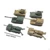 6 Pieces of Miniature Tanks DIY Assembly at a 1:144 Ratio for Boys and Girls
