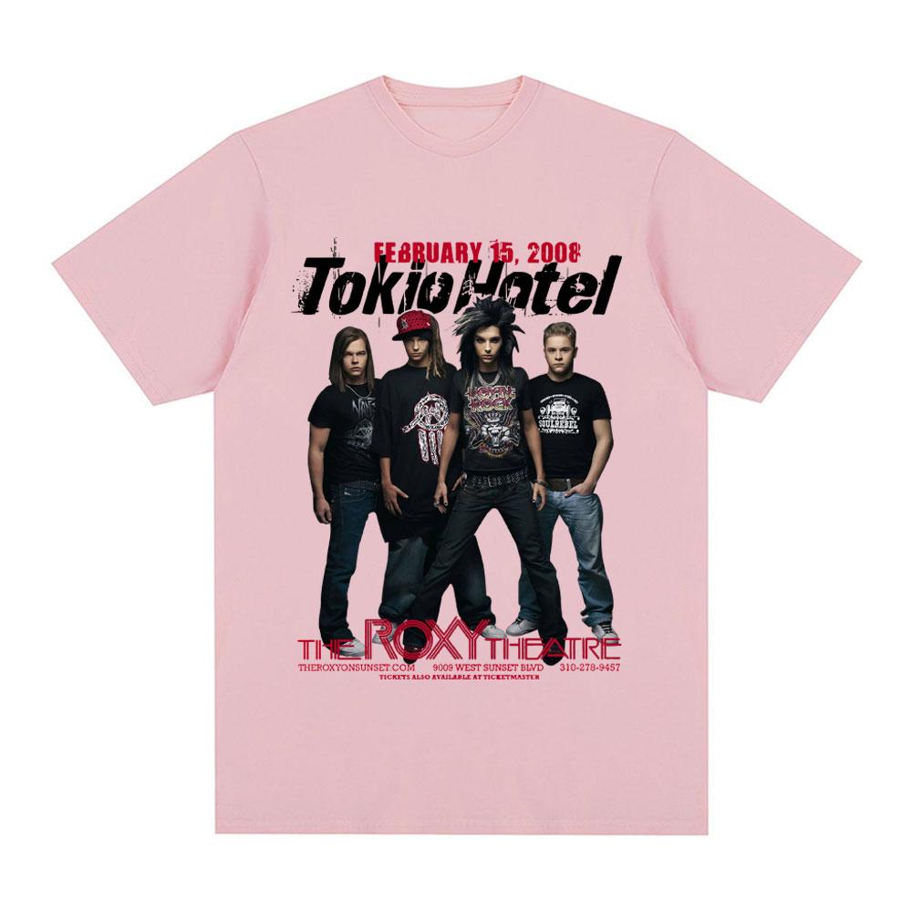 Maglietta Grafica Musicale Rock Band Tokio Hotel Uomo Donna Hip Hop Punk Gotica Maglietta in Puro Cotone Magliette a Manica Corta Oversize