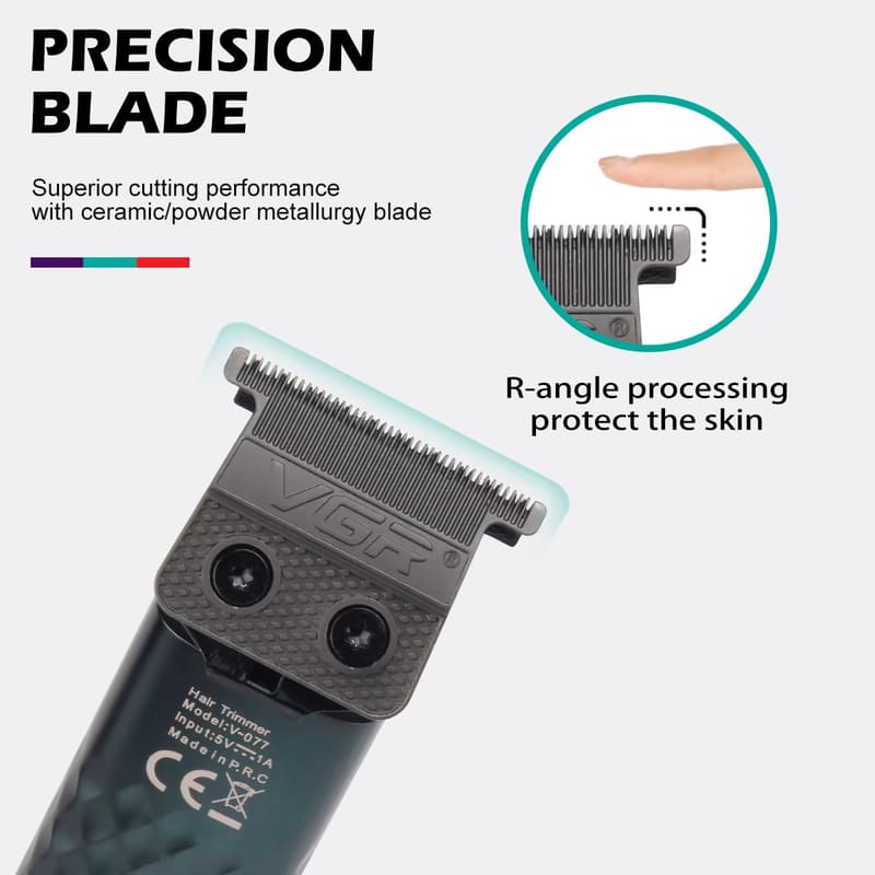 New Metal Hair Clipper Professional Electric Hair Clipper Electric Wireless USB Charging Hair Clipper Men's Shaver Smart Digital Display Strong Power