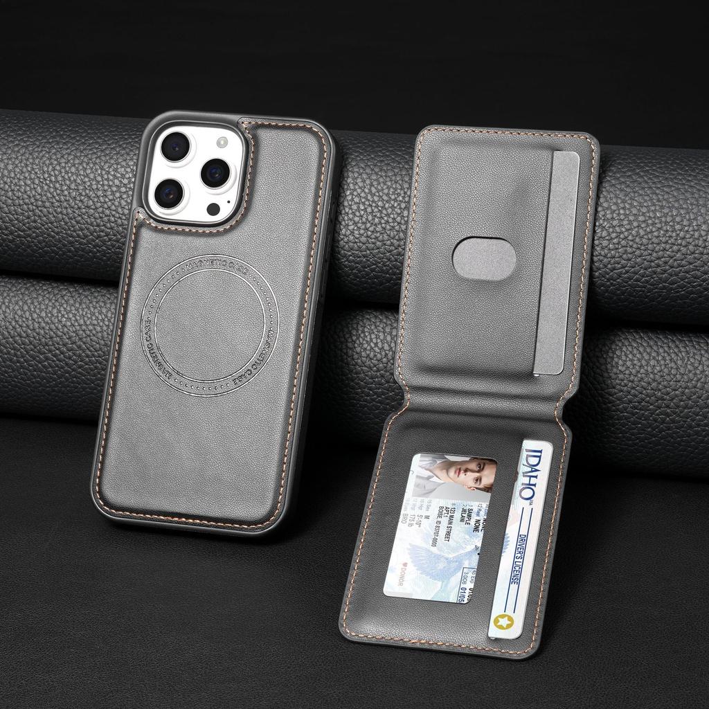 Compatible with iPhone 16 15 Pro, Magnetic Detachable Wireless Charging Two-in-one Card Slot Anti-drop Phone Case