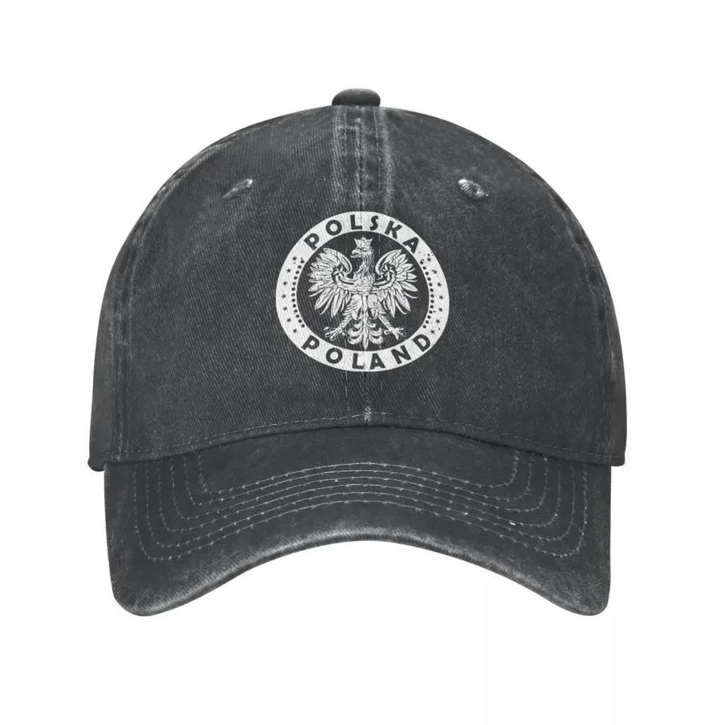 Polska Polish Eagle Vintage Men Women Baseball Cap Poland Coat Of Arms Distressed Washed Cap Vintage Outdoor Activities Sun Cap