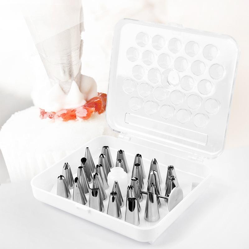 

Набор из 26 предметов для украшения тортов, выпечки печенья, с кондитерскими гвоздями, набор кондитерских насадок, кондитерское устройство из нержавеющей стали 304