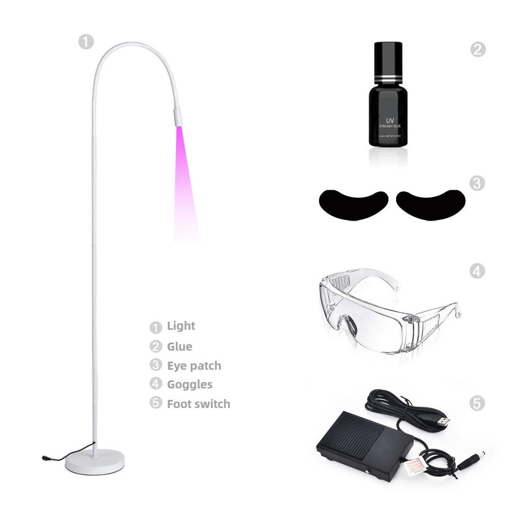 Professional Beauty Salon Equipment UV Eyelash Glue Phototherapy Lamp Pedal Foot Control LED Beauty Nail Floor Light