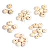 50Pcs Loose Round Wood Beads Face Jewelry DIY Children Beading Smile Beads