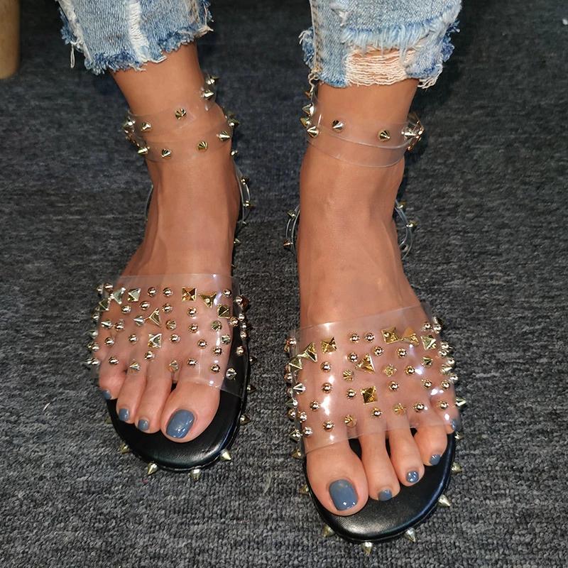 Buy Women summer sandals flat ankle 