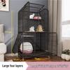 Cat Villa with Integrated Litter Box - Spacious, Secure Indoor Cage for Cats