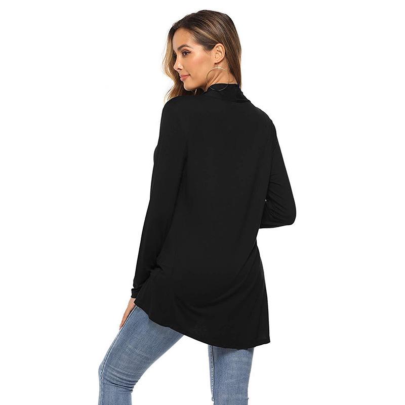 European & American Women's Slimming Mid-Length Long-Sleeved Cardigan