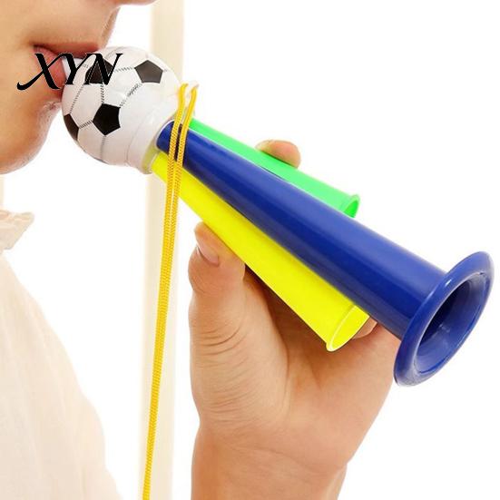 Soccer Fan Horn 2Pcs Cheering Horn, 3 Tone Sports Noise Maker, Football Game Accessory Handheld Stadium Trumpet for Day, Party Three-tone Cheer