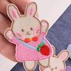 17 Pcs Rabbits Embroidered Patches Iron on Patches Heart Repair Patches Sewing on Applique Patches for Clothes Bag