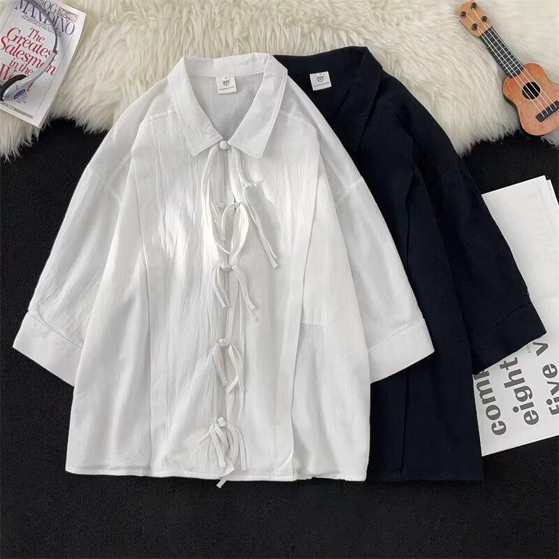 Half Sleeved Men'S Design Sense Niche Summer Trend Top Versatile Handsome Casual Shirt