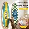 A Cat Scratcher Post in the Shape of a Surfboard, Wall-mounted, Made of Natural Sisal Material, and Free of Debris, Toy for Cats
