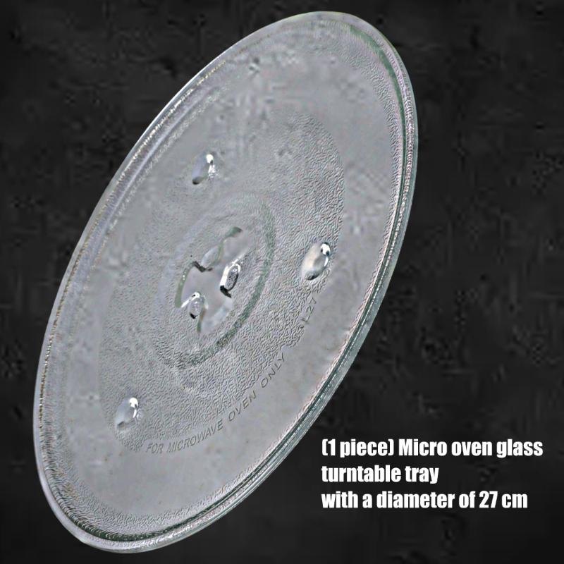 27cm Microwave Oven Glass Turntable Tray Replacement Heat Resistant Plate Replacement Rotating Tray For Even Heating
