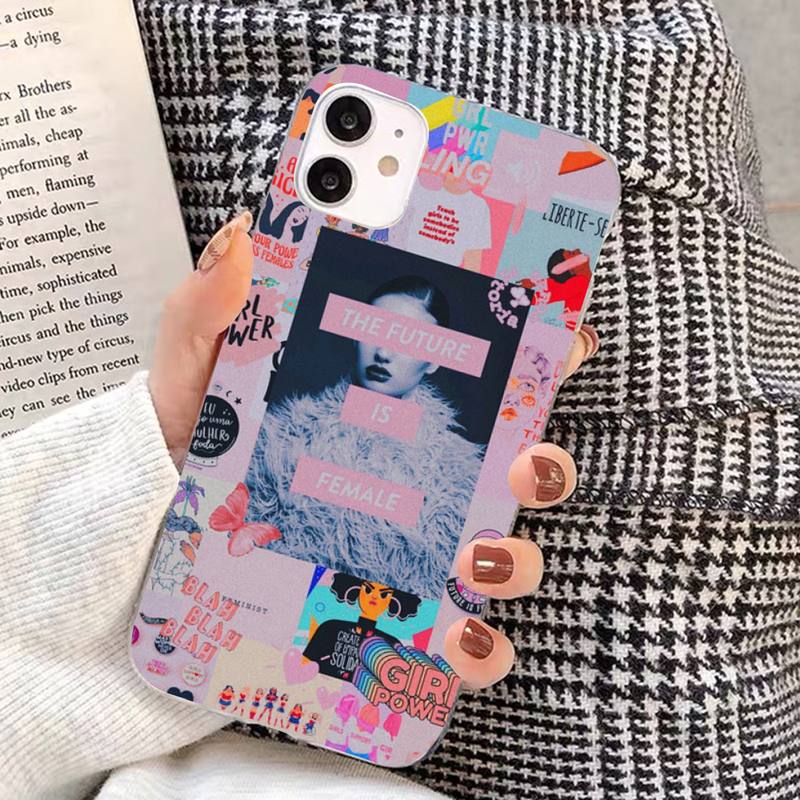 Feminist Feminism Power Girls Phone Case for Iphone 13 8 7 6S Plus X 5S SE 2020 XR 11 12 Mini Pro XS MAX