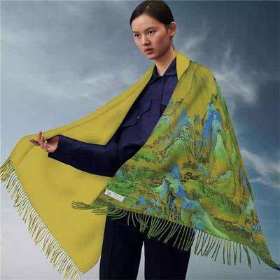 Sciarpa Retro Lusso Leggero Double-Face: Cashmere Imitazione, Stile Nazionale, Autunno/Inverno