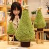 Xmas Gift Christmas Tree Figure Plush Cushion Cuddly Seat Home Decor