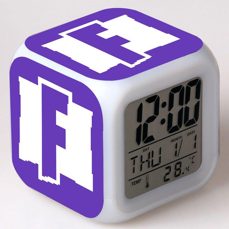 Colorful Multi-function Digital Alarm Clock With Led Display And Thermometer