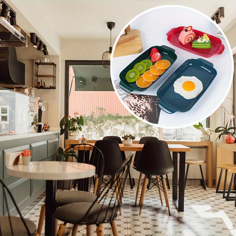 1PC Plastic Dinner Plate - Multipurpose Flat Tray for Home Hot Pot Restaurant BBQ Dumpling Veggie