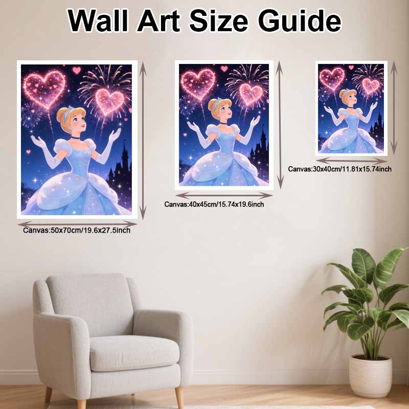 Disney Diamond Painting Set Full Drill 5D Cinderella Art Home Decor Creative Handicrafts Romantic Night