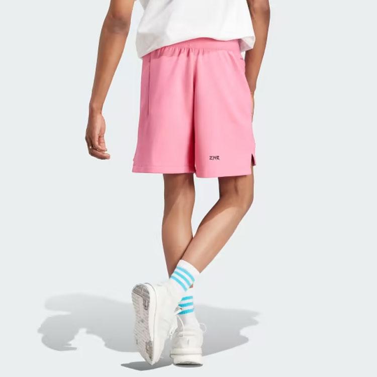 Adidas Z.N.E. Series Elastic Waist Loose-Fit Shorts Men Bottoms Pink IN5097