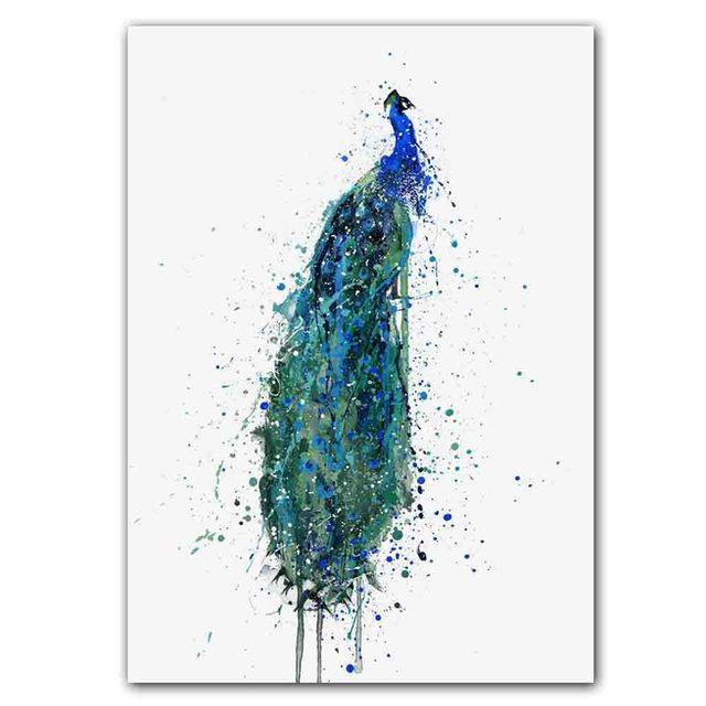 

Nordic Abstract animal poster wall painting abstract splash ink art canvas painting living room corridor home decoration mural No Frame 21*30cm No Frame