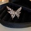 Light Luxury Metal Large Butterfly Rings for Women Girls Light Luxury Exquisite Zircon Pearl Opening Rings Party Jewelry Gifts