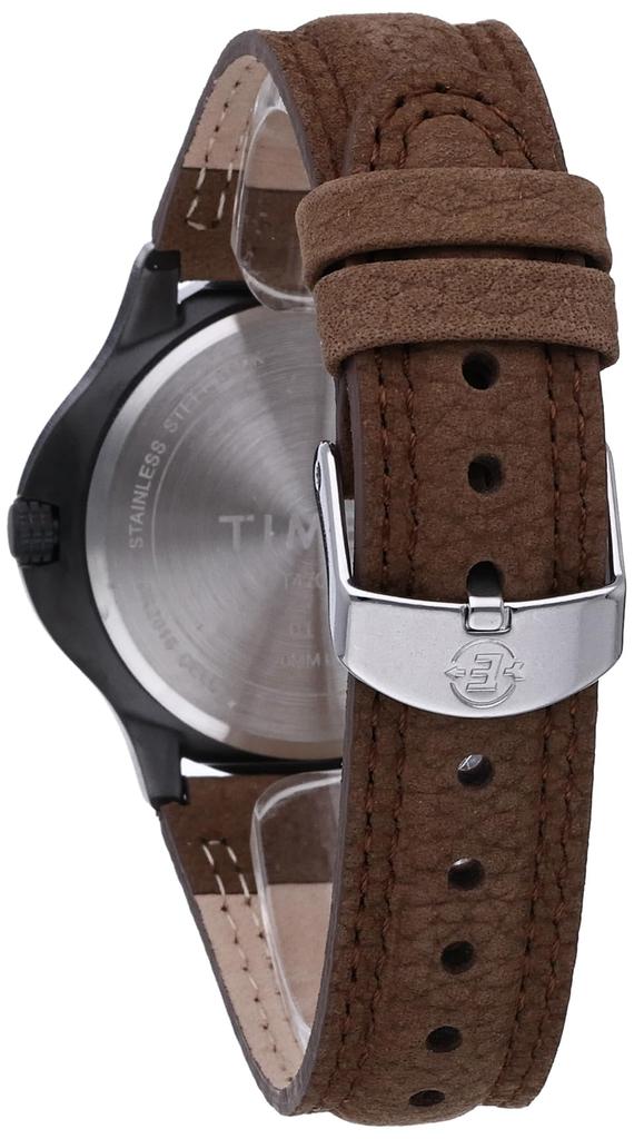 Timex Mens Expedition Brown Leather Strap Watch