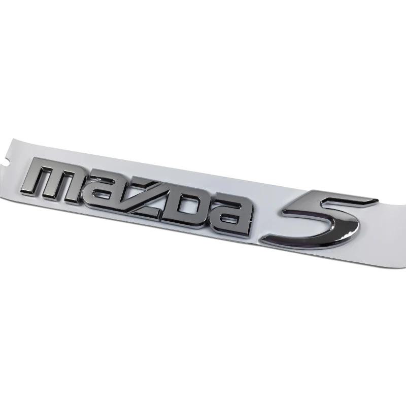 

for Mazda 5 Logo Plastic 14cm Car Front Trunk Emblem Buckle Steering Wheel Badge 3D Replaced Sticker Rear Refitting Decoration