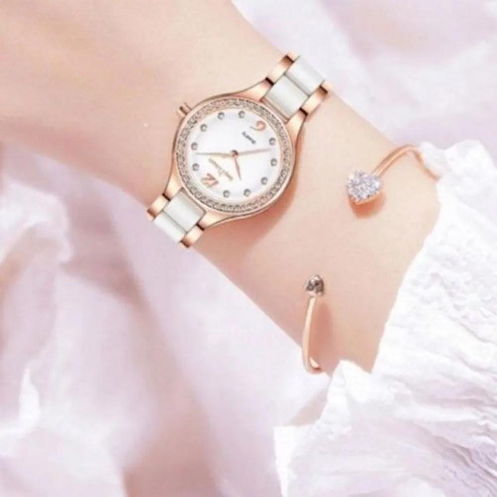 Women s metal wristwatch, digital secret luxury wristwatch, analog watch, men s wristwatch, fashion watch Women s Cubic Wristwatch - Rose Gold