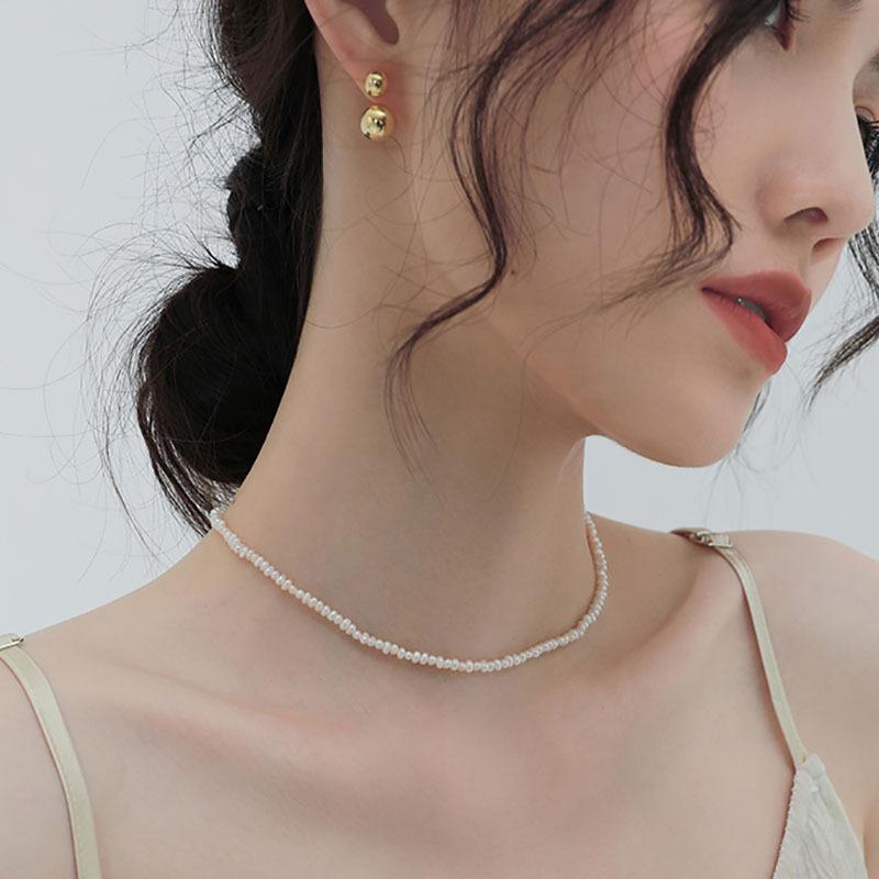 Korean Style Trendy Cold Ins Design 925 Silver Stud Earrings
