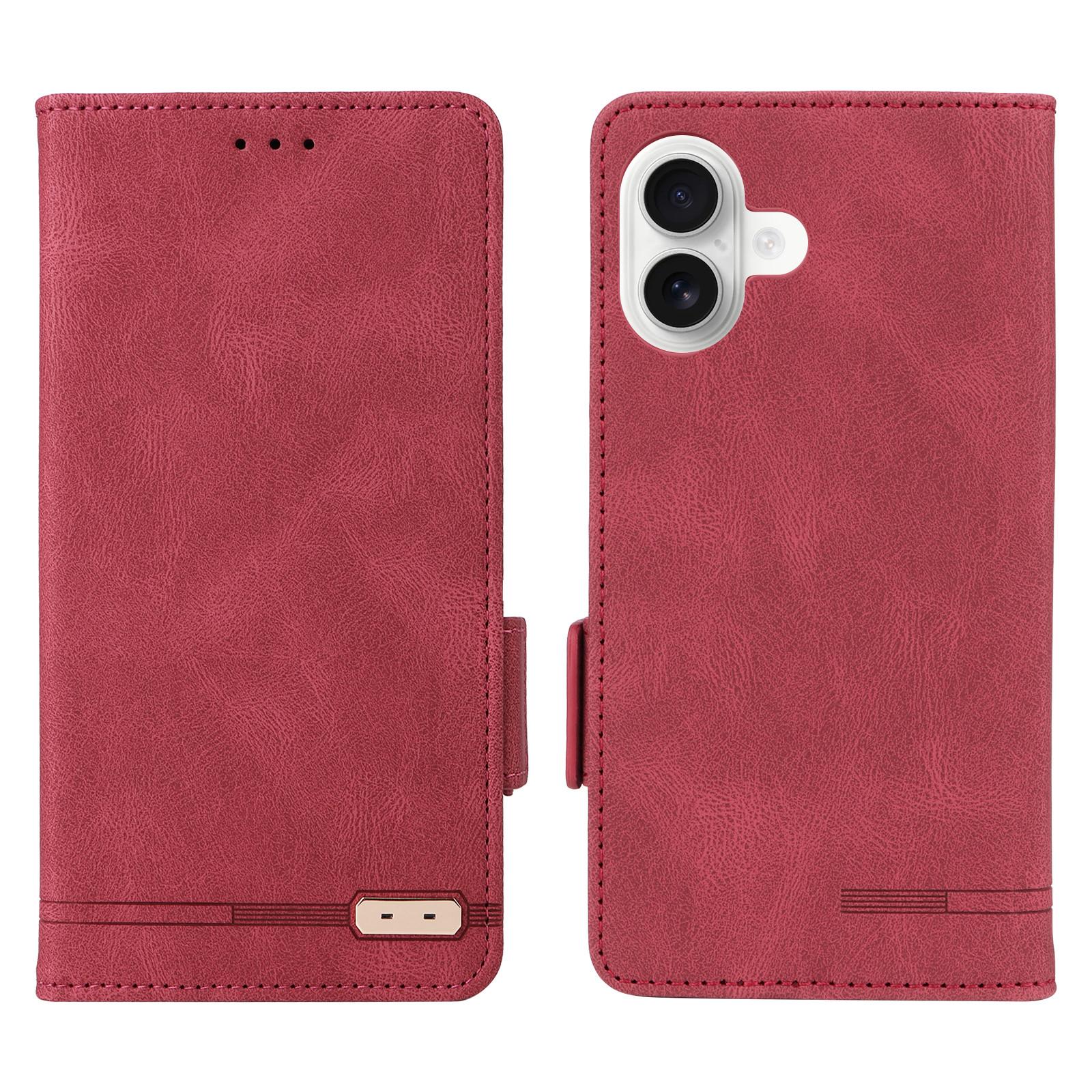 

Чехол для iPhone 17 Кожаный кошелек Книжка Чехол для телефона с аппаратным декором Rose