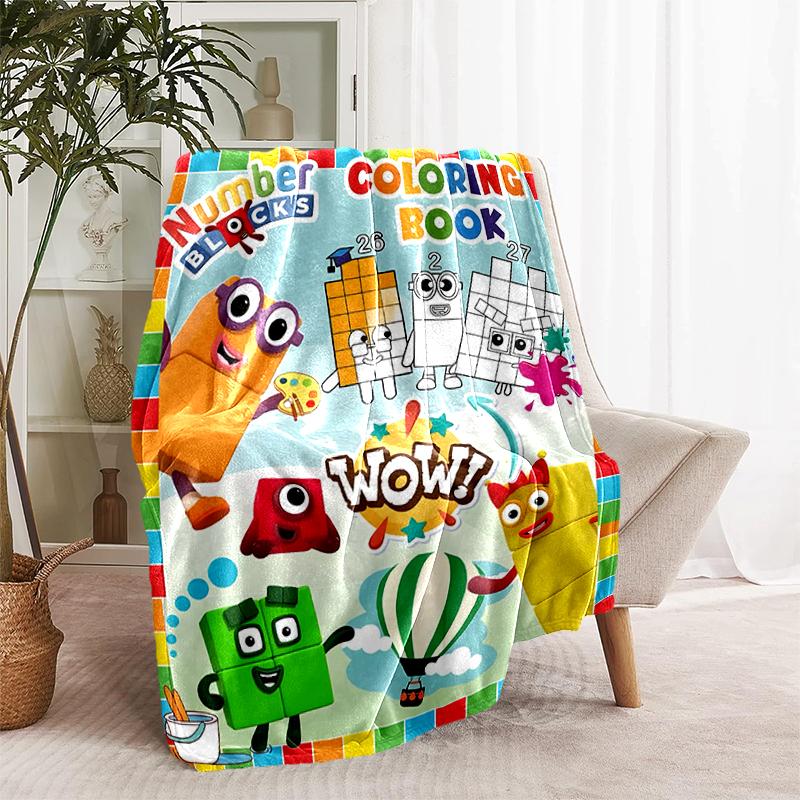 1pc Blanket Numberblocks7 Print Design, Lightweight Blanket for Sofa, Bed- Soft &Warm, Gift for All Seasons like Christmas, Halloween
