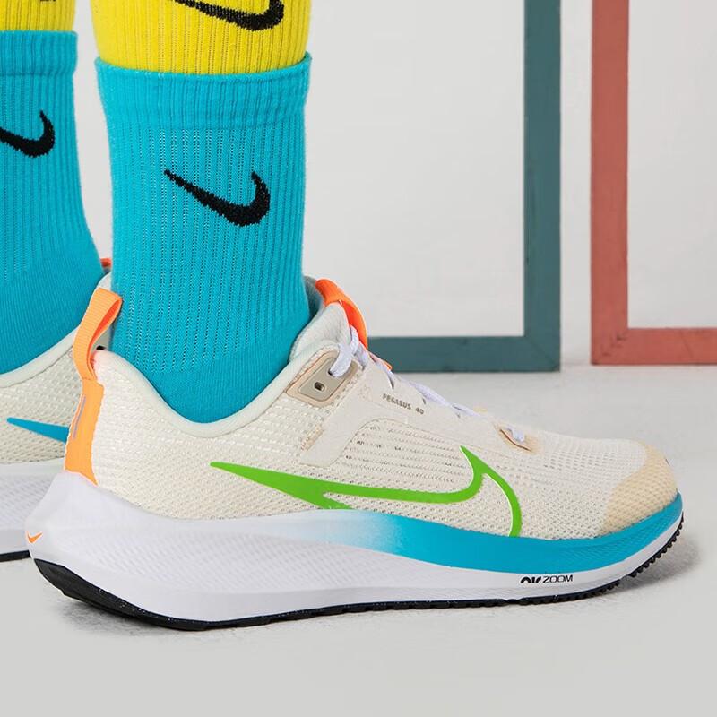 Nike Air Zoom Pegasus 40 GS Pale Ivory Baltic Blue Kids Sneakers Multi-Color White Action-Green FQ6863-131