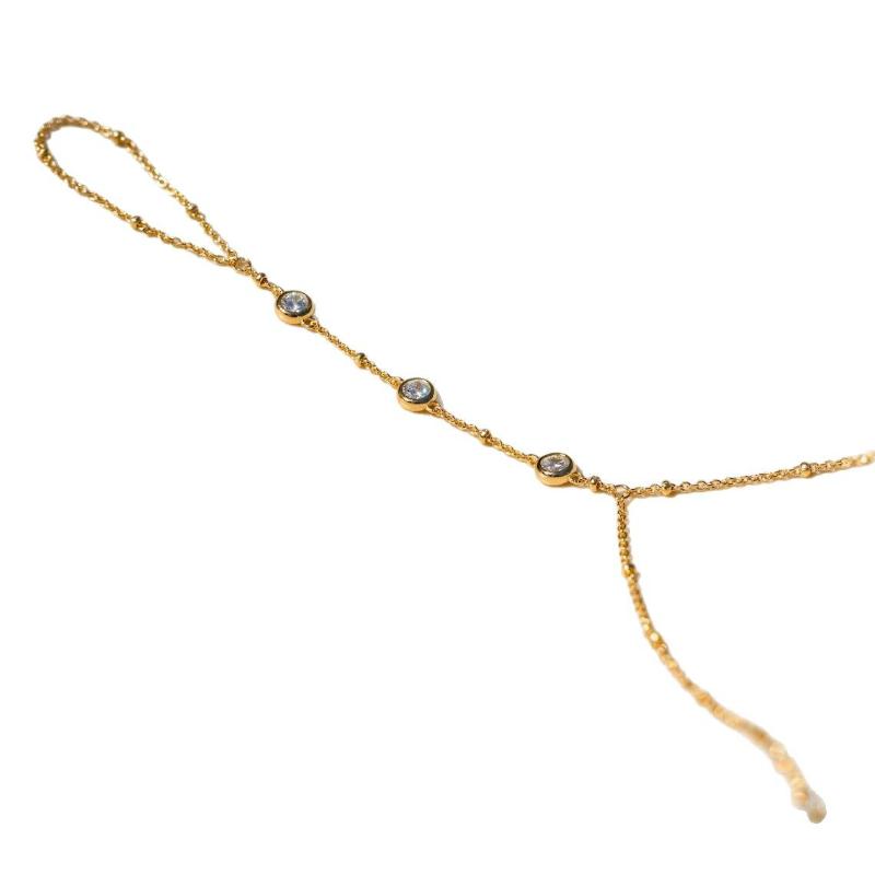 Minimalistické tenké řetízkové prstenové náramky pro ženy Vícevrstvé Vintage kuličkové článkové náramky Párty Elegantní šperky