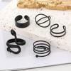 Vintage Snake Shape Ring For Girls Dark Lolita Style Simple Rings Set Jewelry Gifts For Women