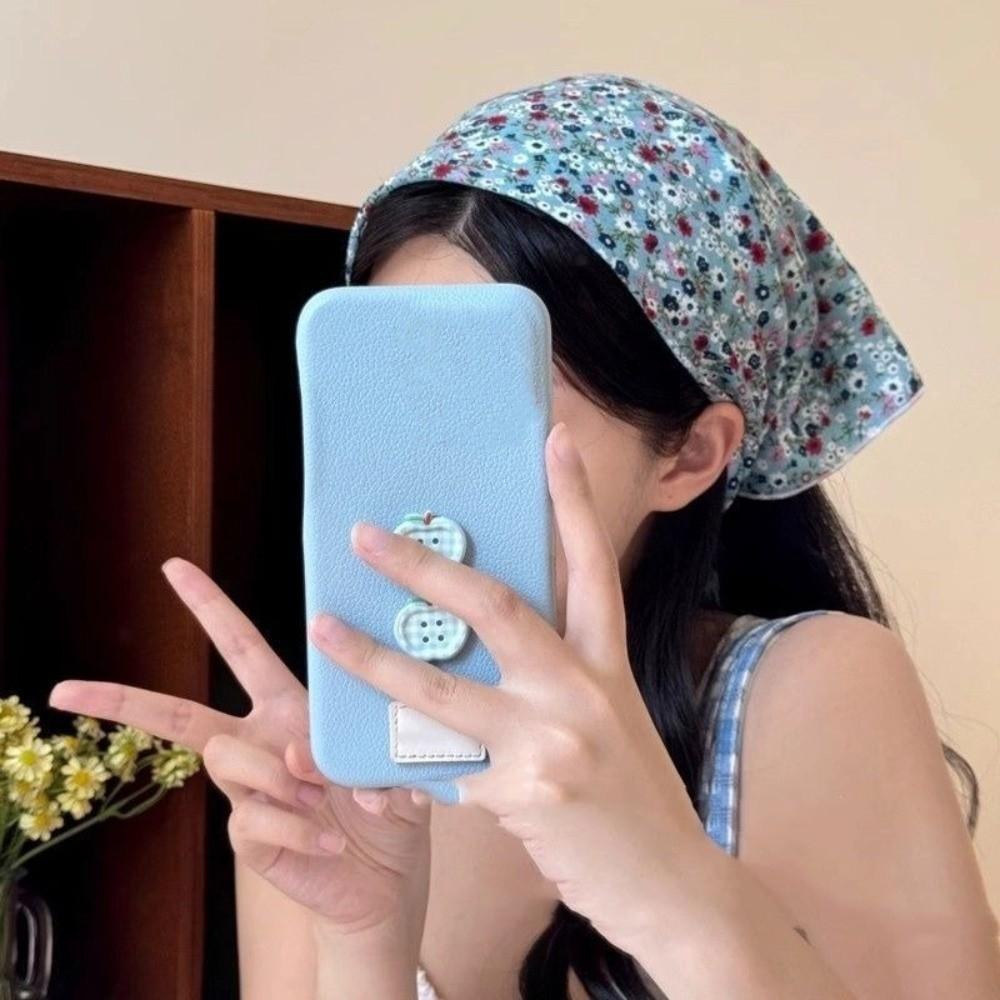 3pcs/set Korean Style Printed Headscarf Thin Fabric Flower Square Headband  Holiday