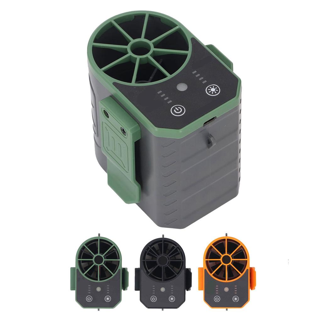 Waist Fan 4 Speed Adjustable USB Rechargeable Portable Belt Fan with LED Light for Outdoor