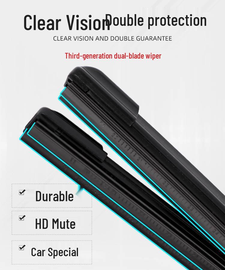 Dual Rubber Blade Wiper for Dongfeng Trucks: Tianlong, Tianjin, Hercules, Dolica, Captain, Fuli Ka, Xiaobawang