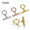 Wholesale No Fade 4sets Stainless Steel Curved OT Clasp Connector Toggle Clasp for Jewelry Making Necklace Bracelet Accessories