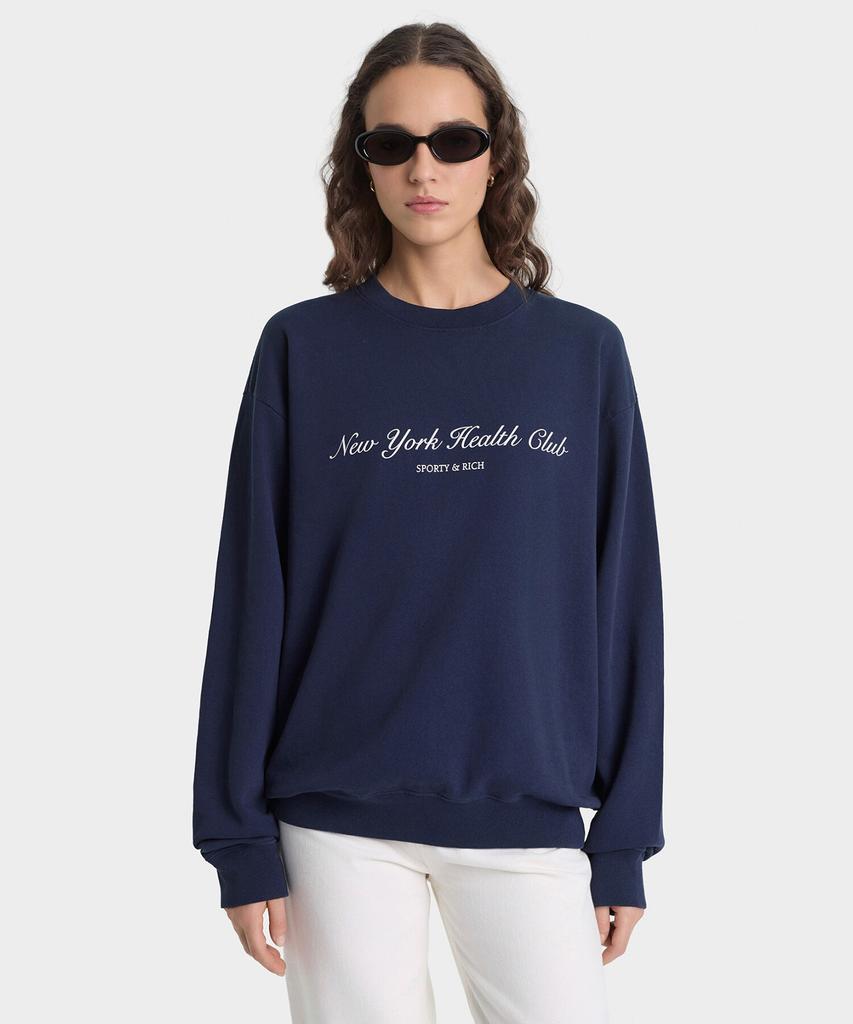 SPORTY&RICH Ny Health Club Crew Neck T-Shirt Unisex R265Auw113