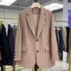 New Spring Autumn Fashion Suit  Black White Green Coat  Casual Loose Orange Blazers