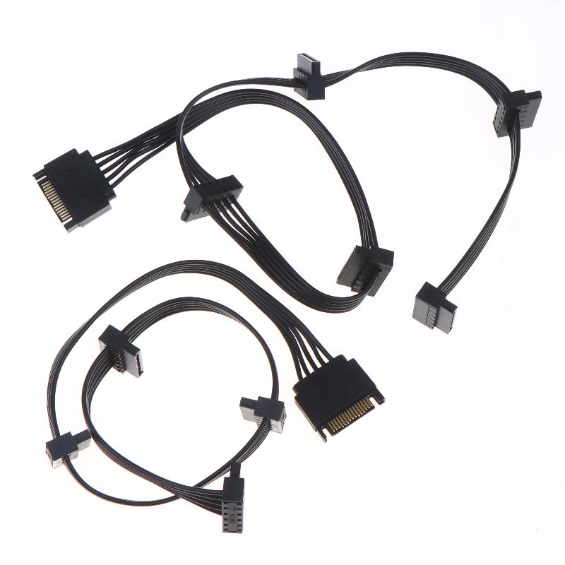 15 Pin Sata Power Supply Splitter Cable Hard Drive 1 Male To 3/4/5/6 Female Extension Power Cord For Diy Pc Server
