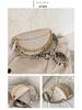 2021 Trendy Women's Plaid PU Crossbody Bag with Thick Chain