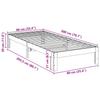 Solid Wood Bed Frame Without Mattress 90 X 200 Cm Pine Wood