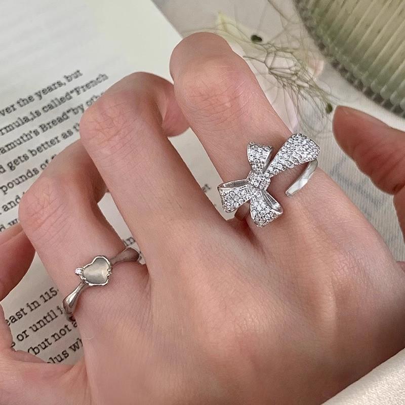 Adjustable Heart Artistic Cloud Ring For Women Stylish Copper Jewelry With Unique Design